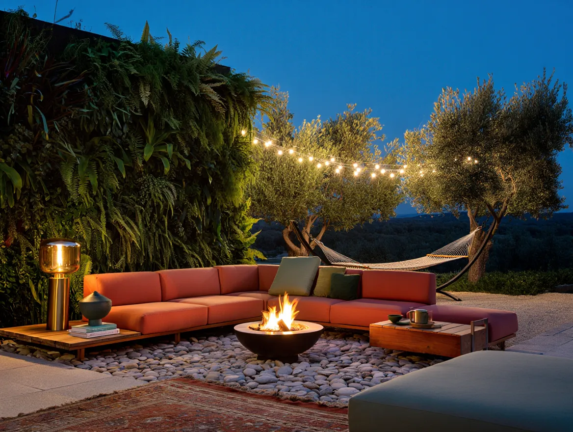 Outdoor lounge area design